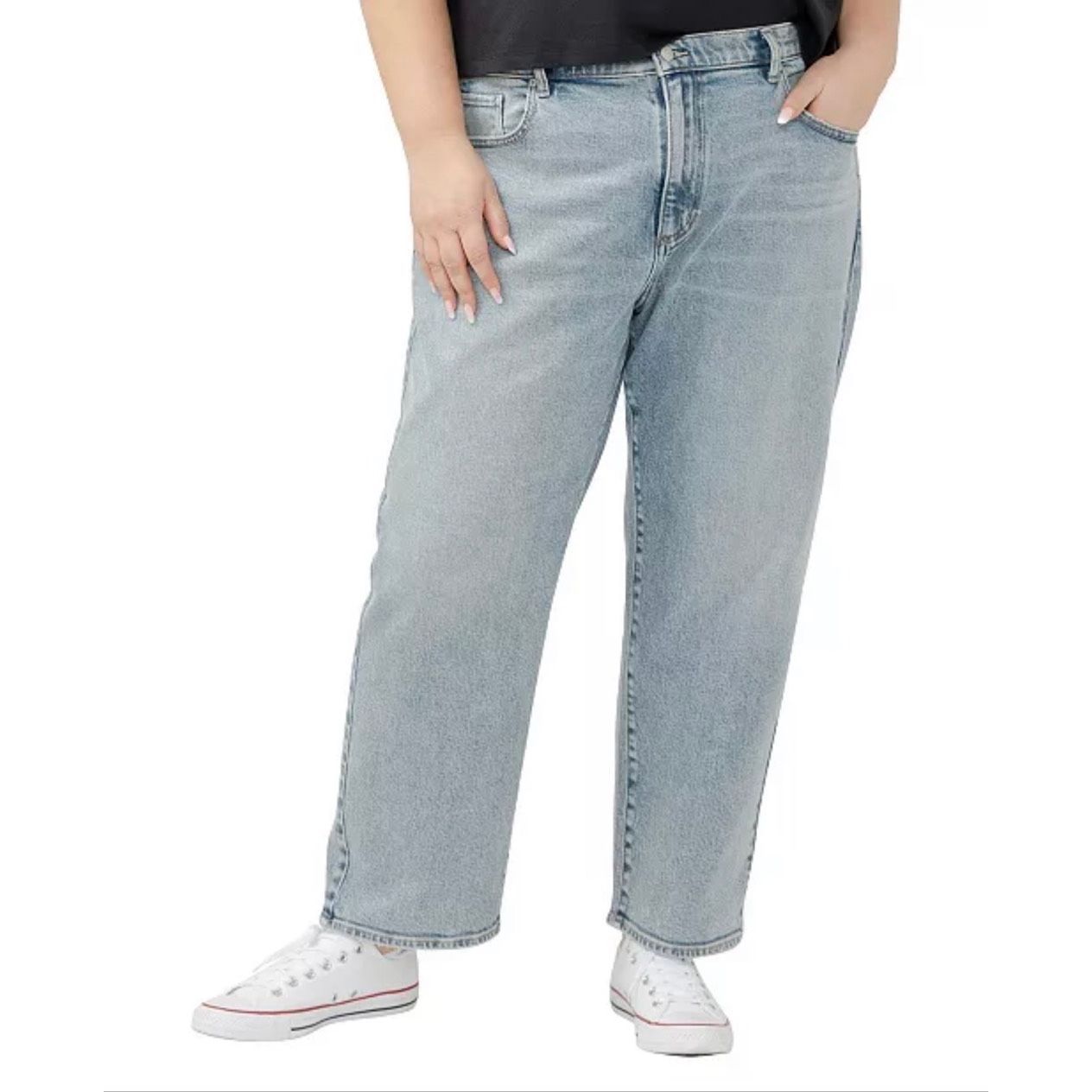Silver Jeans Co. 90s High Rise Relaxed Denim Straight Leg Jeans Culture 20w